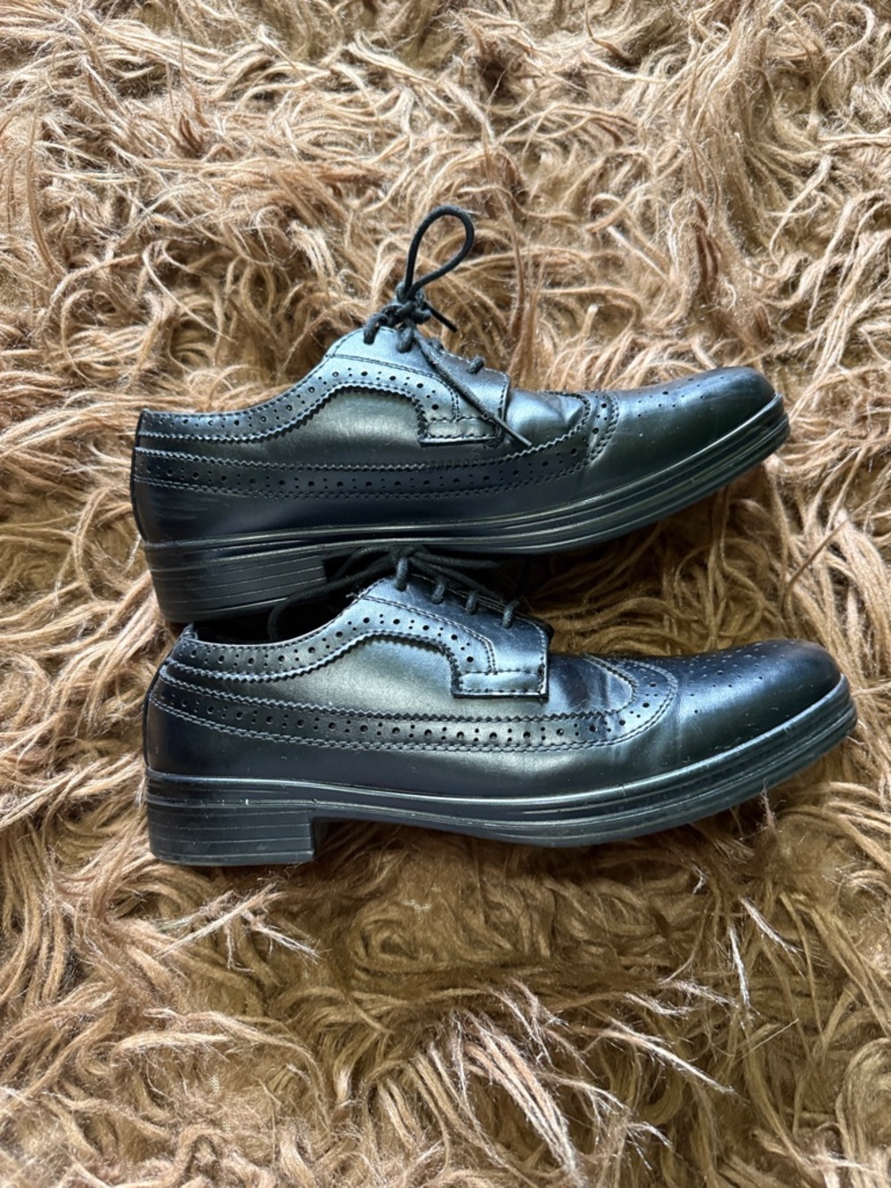 Classic Men's Black Wingtip Dress Shoes - Lace-Up Brogues